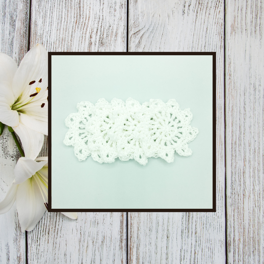 Crocheted Coaster Set - Lily White