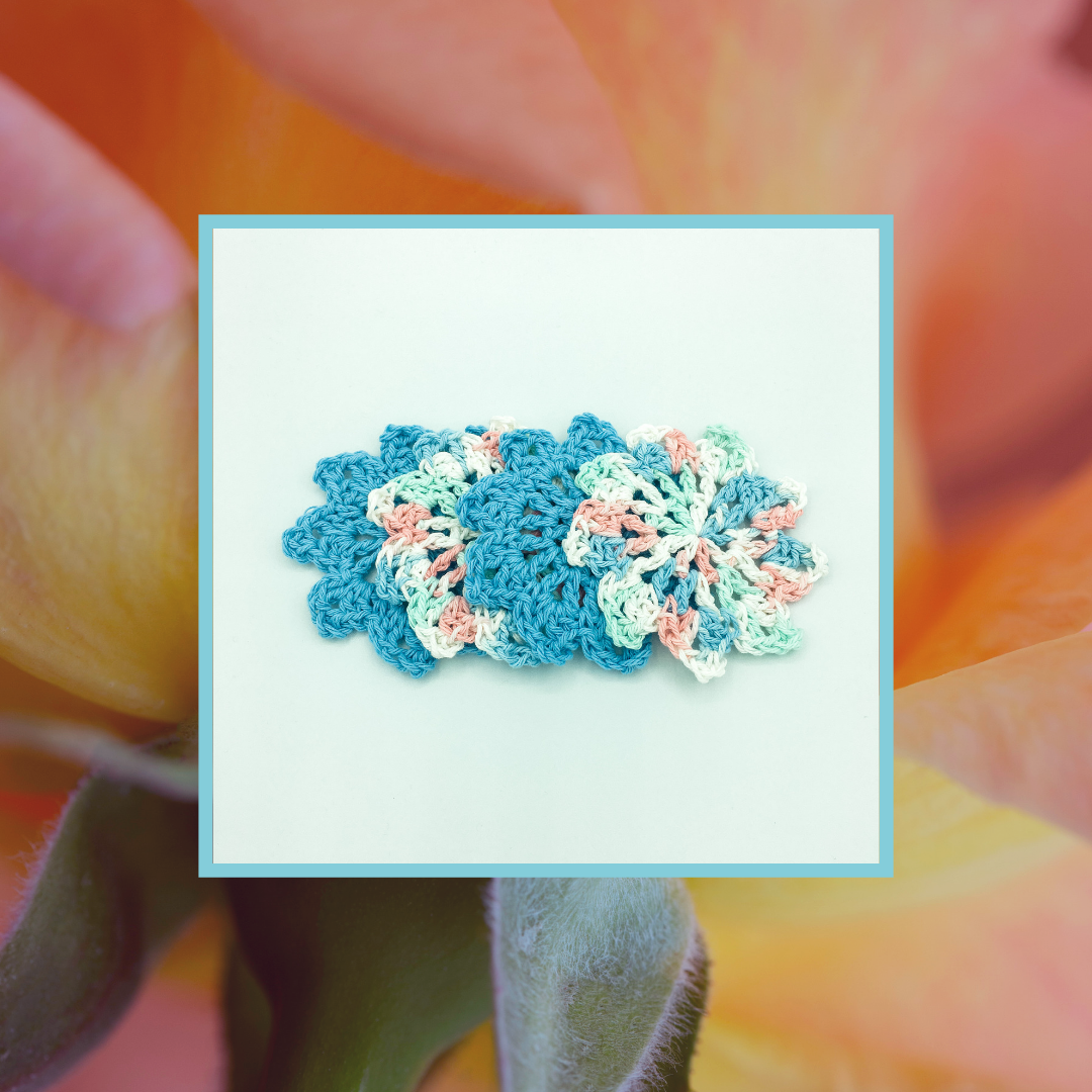 Crocheted Coaster Set - Pinwheel
