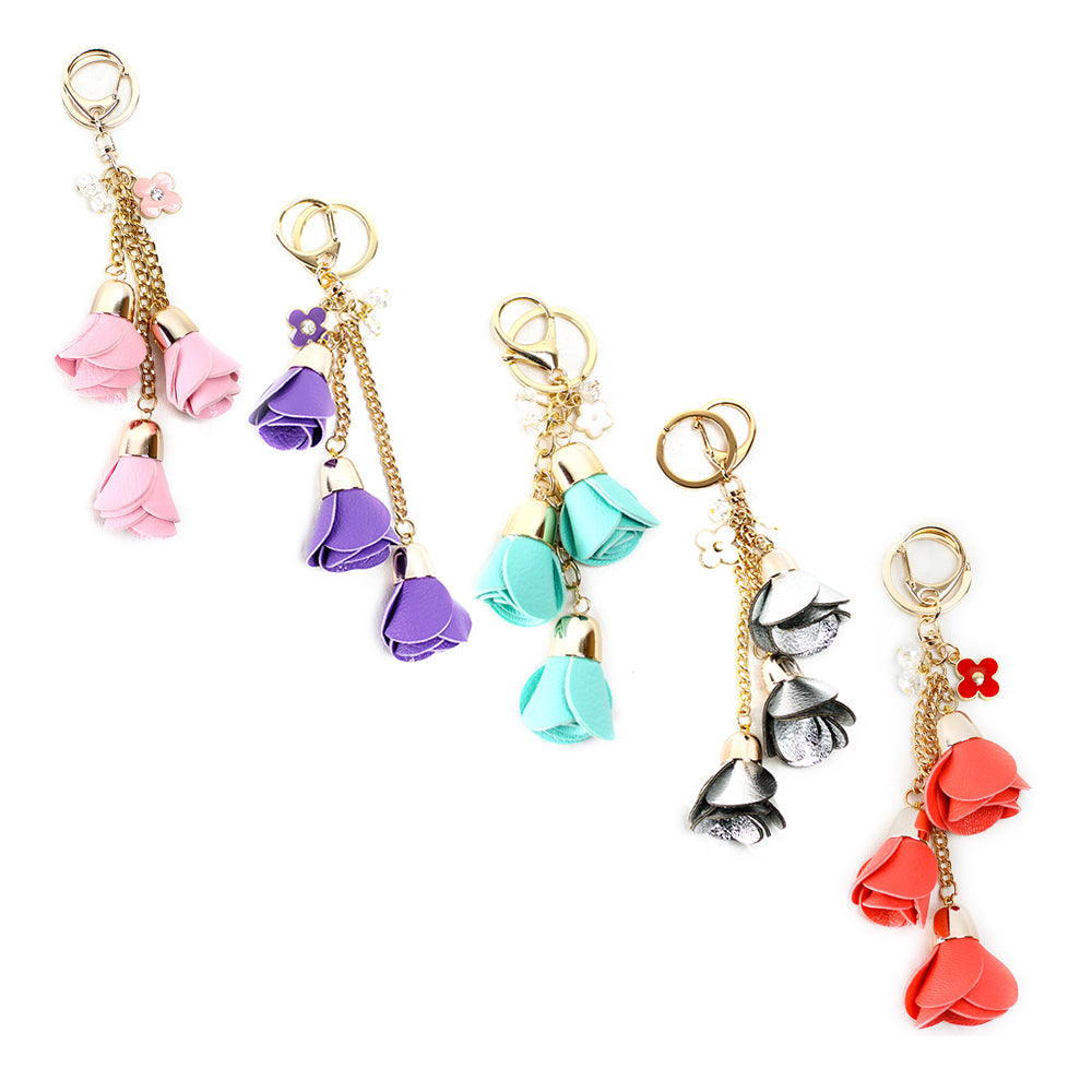 Rose Bag Charms - 5 Colors, Purse Accessories, Purse Charms – Schnee Way