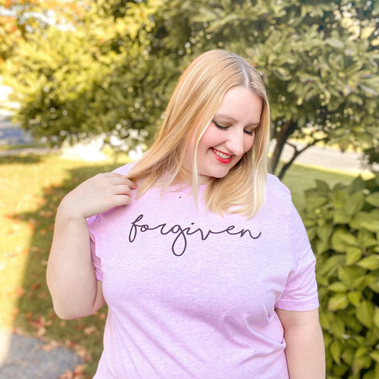 Forgiven Tee - Light Orchid (M, L)
