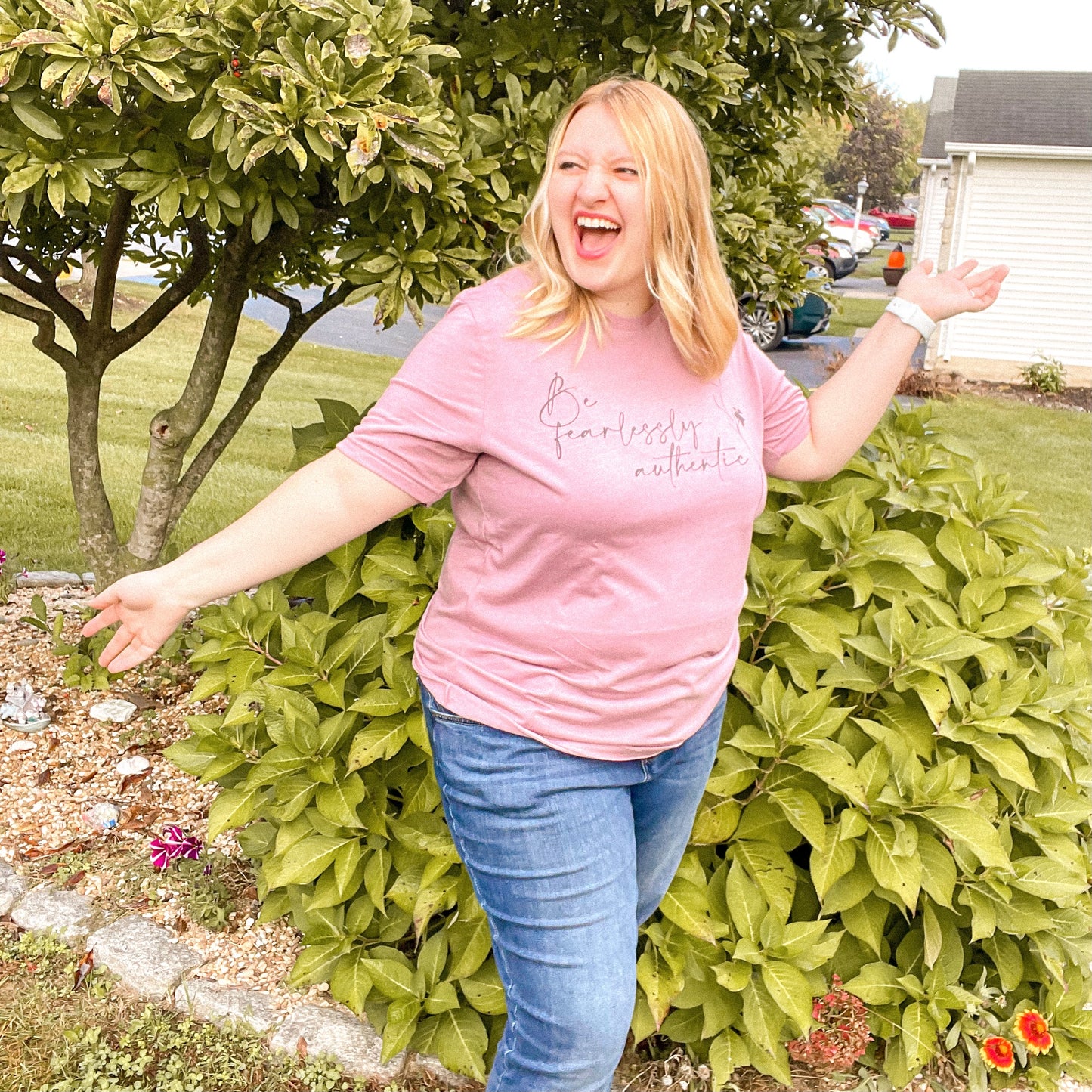 Be Fearlessly Authentic Tee - Orchid (XL)