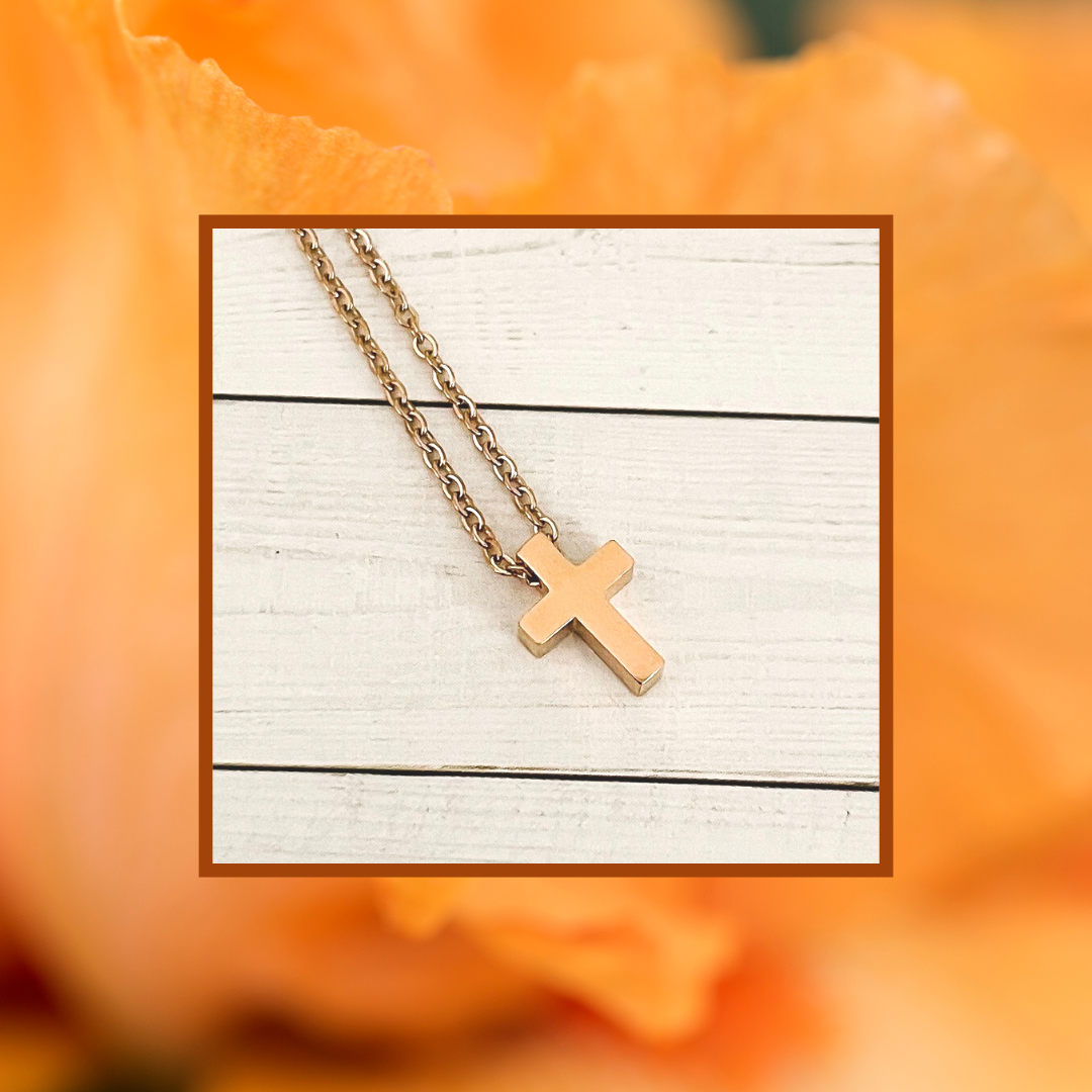 The Hope Mini Cross - Silver & Rose Gold