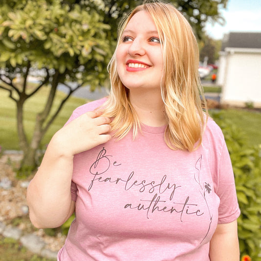 Be Fearlessly Authentic Tee - Orchid (XL)