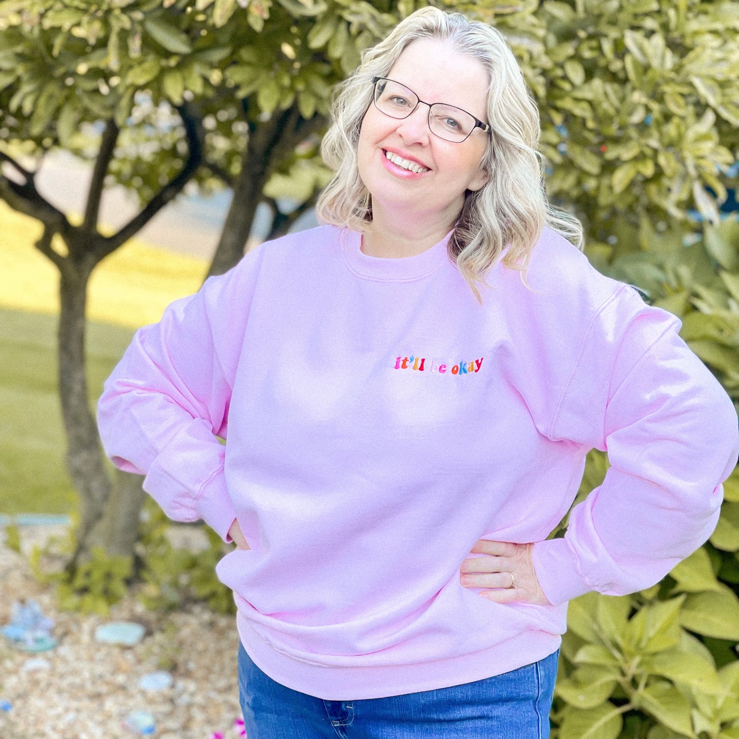 It'll Be Okay Pullover - Pink (S, M, 2X)