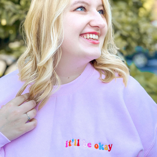 It'll Be Okay Pullover - Pink (S, M, 2X)
