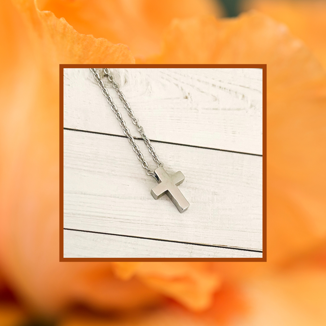 The Hope Mini Cross - Silver & Rose Gold