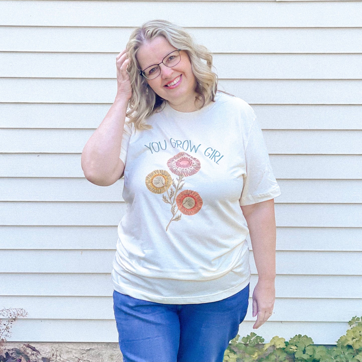 You Grow Girl Tee - Cream (S, XL)