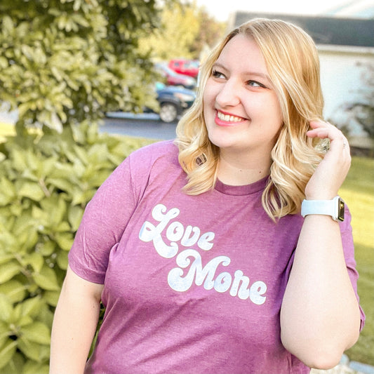 Love More Tee - Burgundy (S, M, XL)