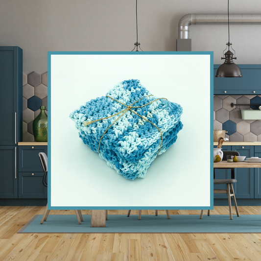 Crocheted Dishcloth Set - Elderberry