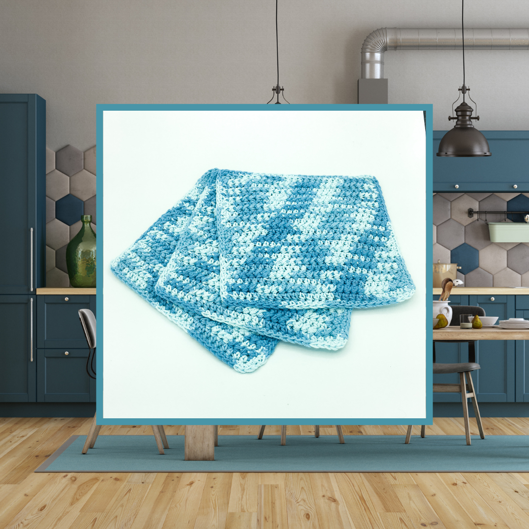 Crocheted Dishcloth Set - Elderberry