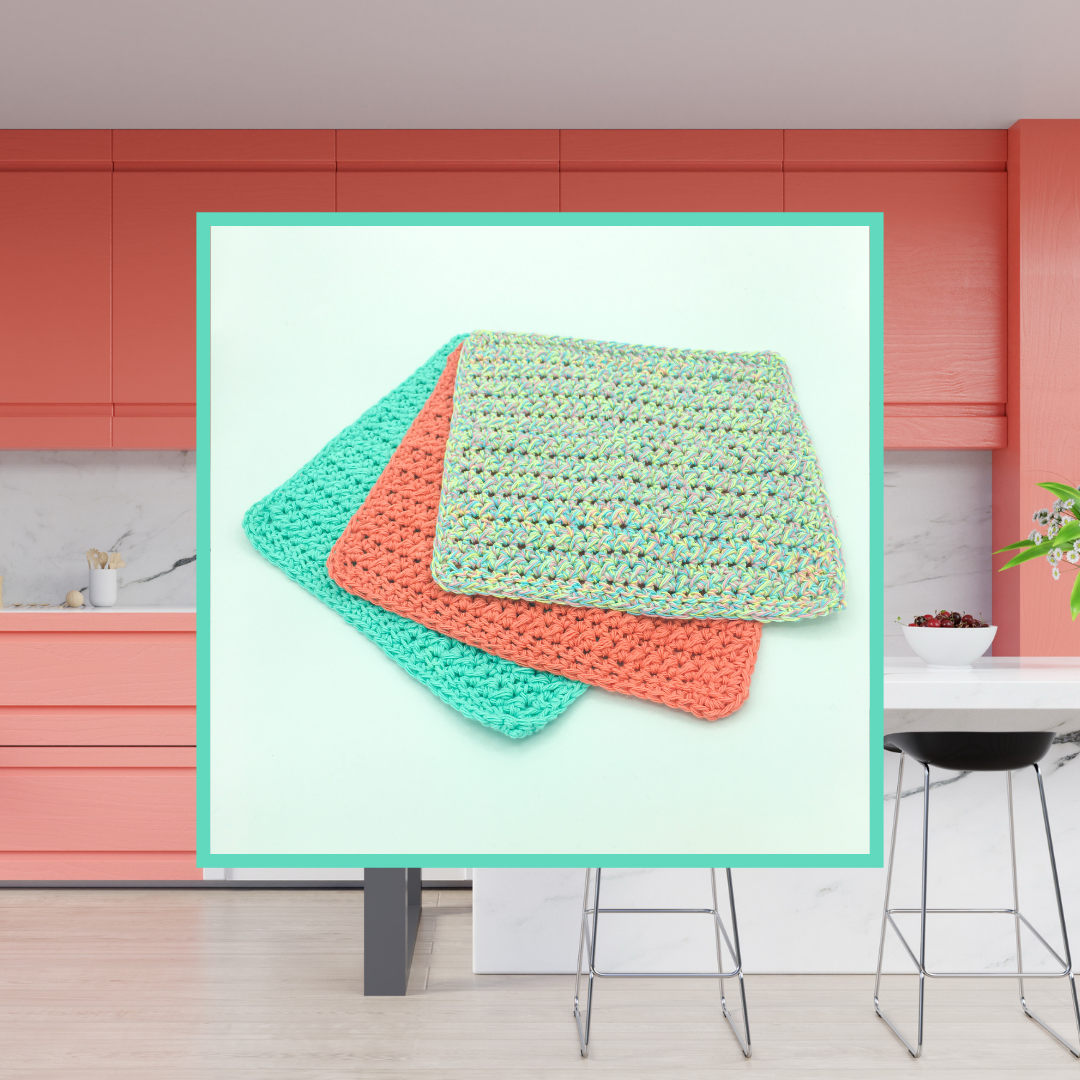 Crocheted Dishcloth Set - Mixed Melon