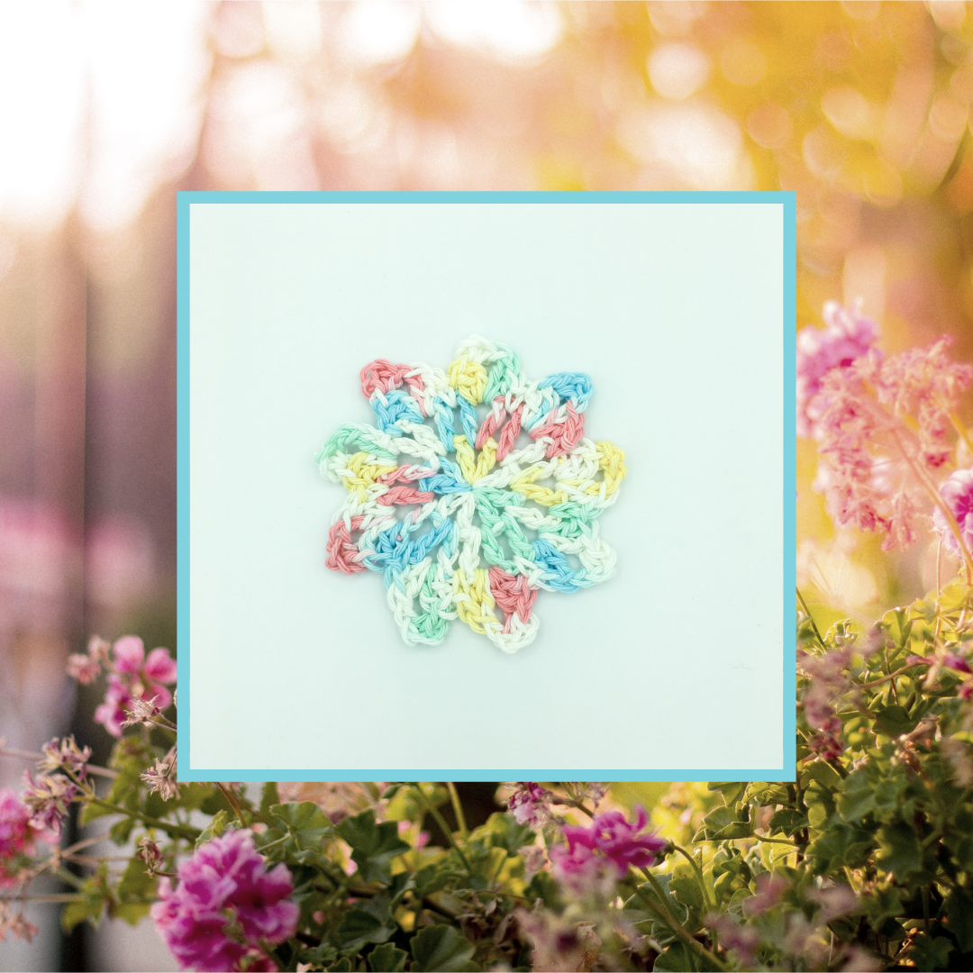 Crocheted Coaster Set - Flower Garden