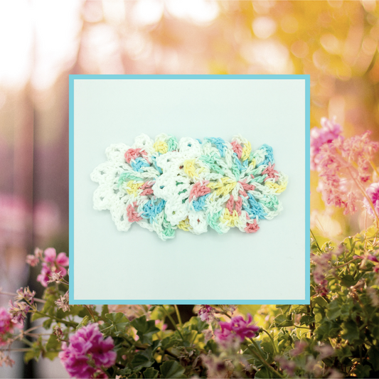 Crocheted Coaster Set - Flower Garden