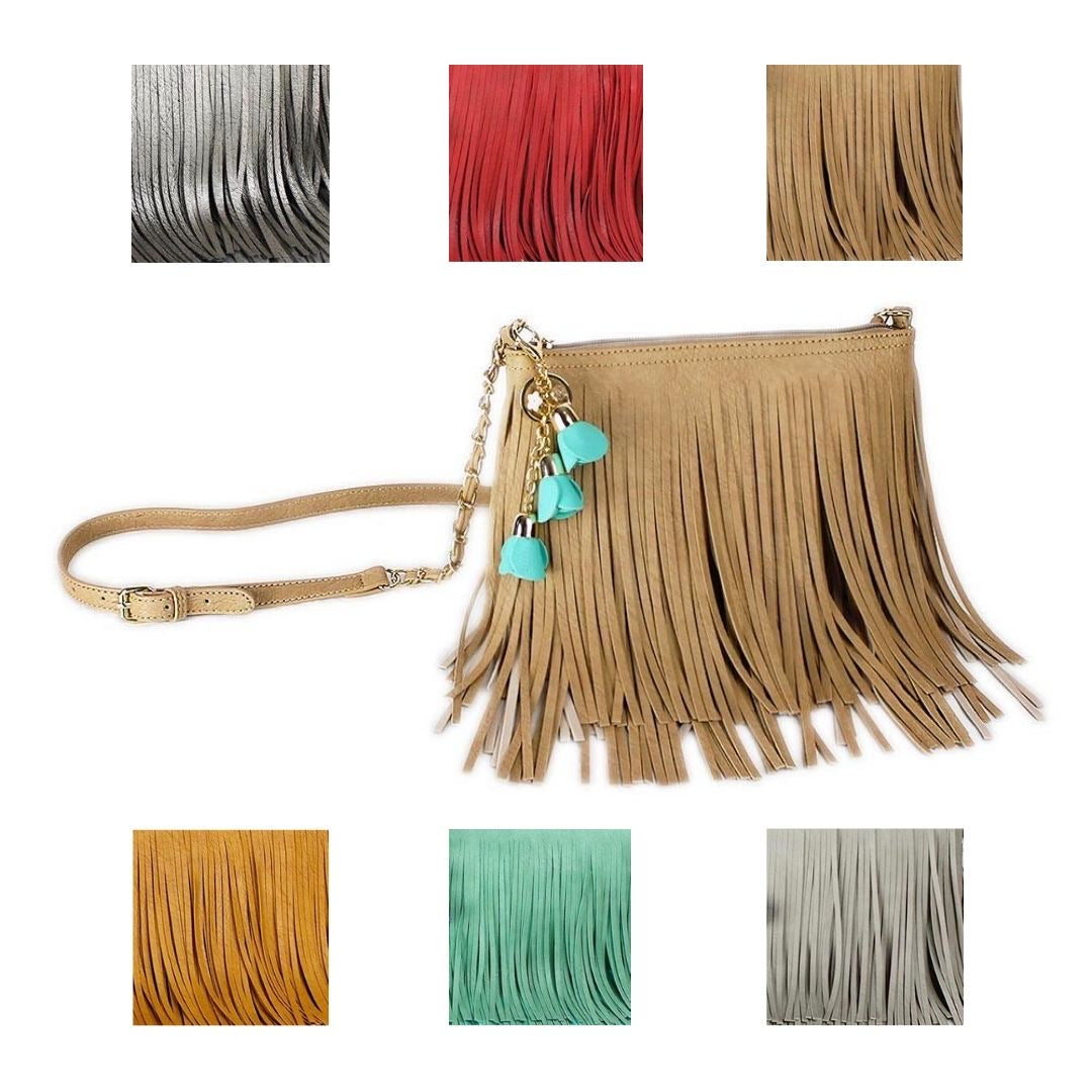 Trendy Fringed Crossbody Bag - 6 Colors