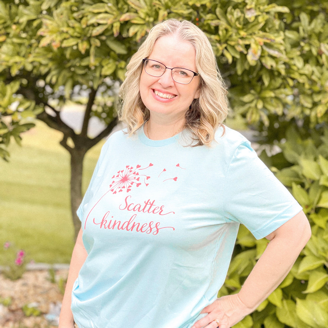 Scatter Kindness Tee - Sky Blue