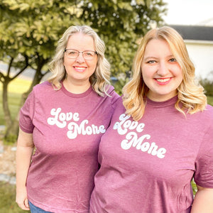 Love More Tee - Burgundy