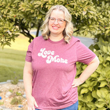 Load image into Gallery viewer, Love More Tee - Burgundy